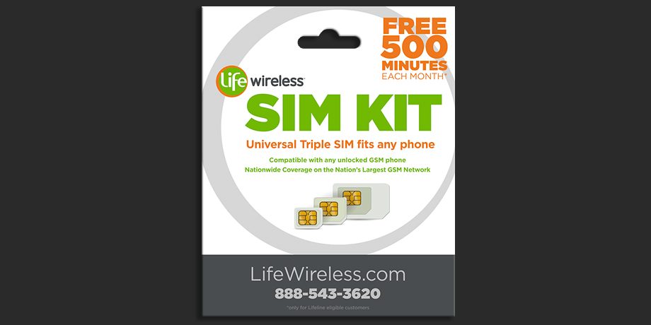 Life Wireless: SIM kit packaging